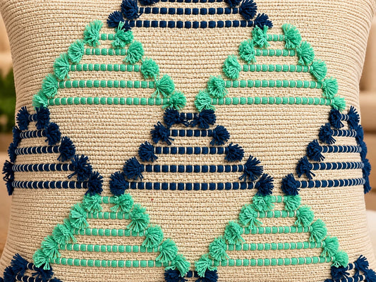 Emerald Harmony Cushion Cover
