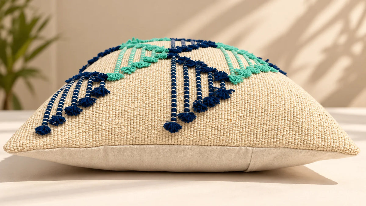 Emerald Harmony Cushion Cover