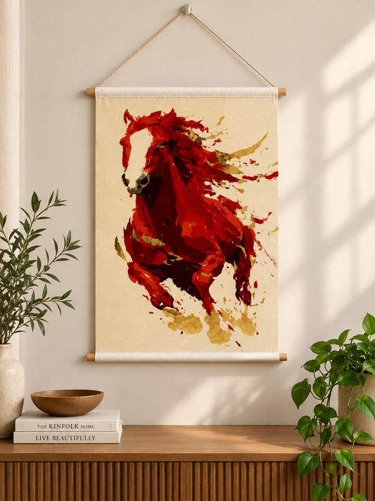 Red Thunder – Horse Wall Hanging