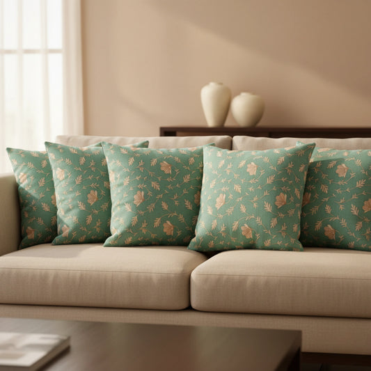 Sage Vine Floral Cushion Covers