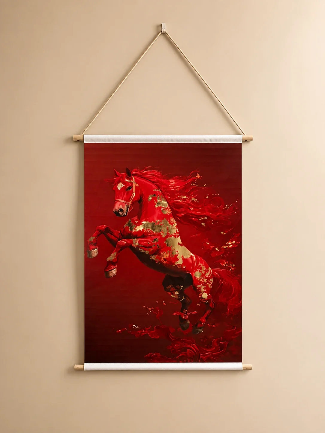 Royal Crimson Horse – Wall Hanging