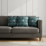 Midnight Lotus Vine Cushion Covers