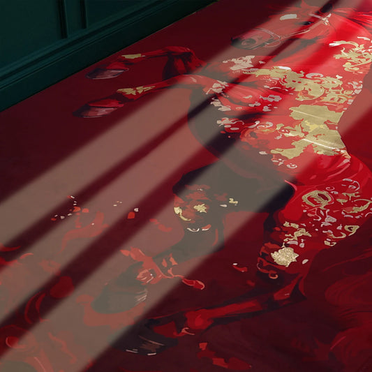 Crimson Thunder Horse Carpet