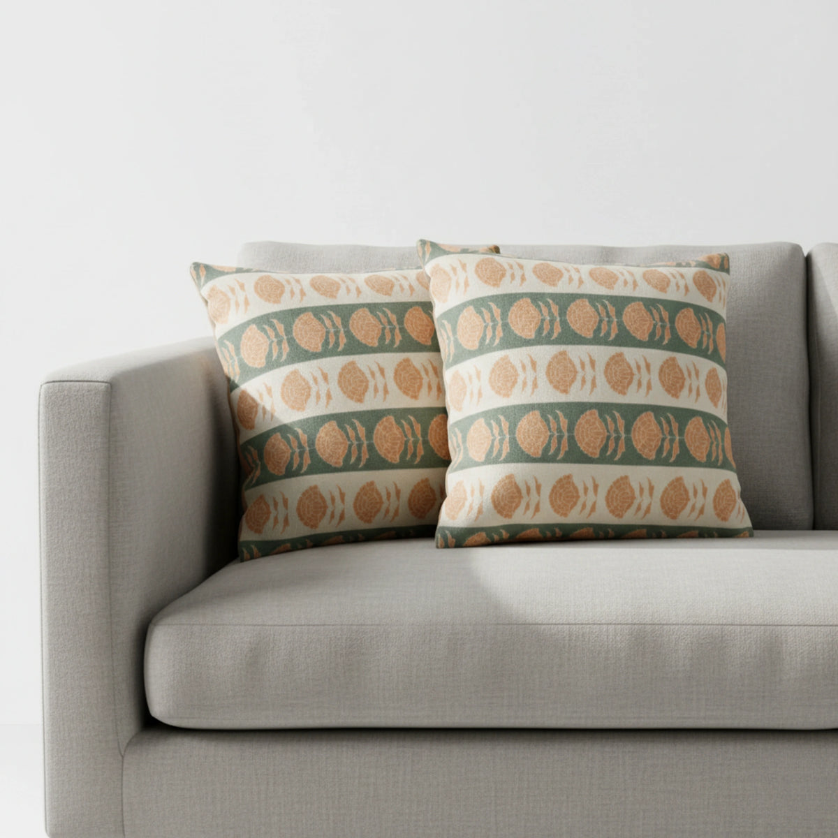 Sage Bloom Stripe Cushion Covers