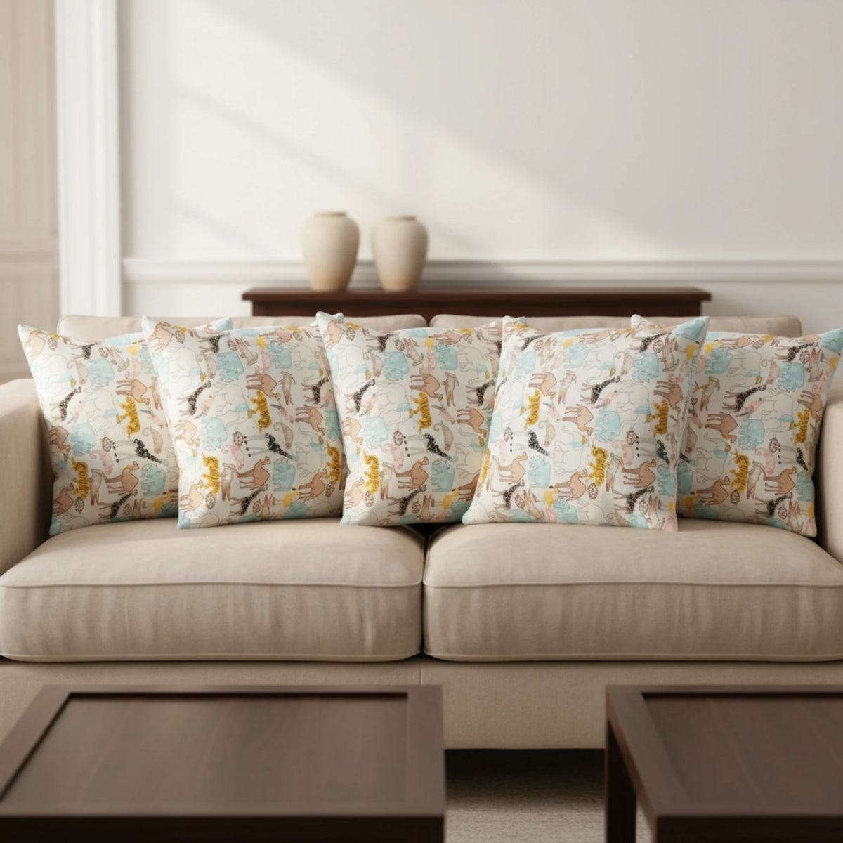 Safari Animal Printed Cushion Covers