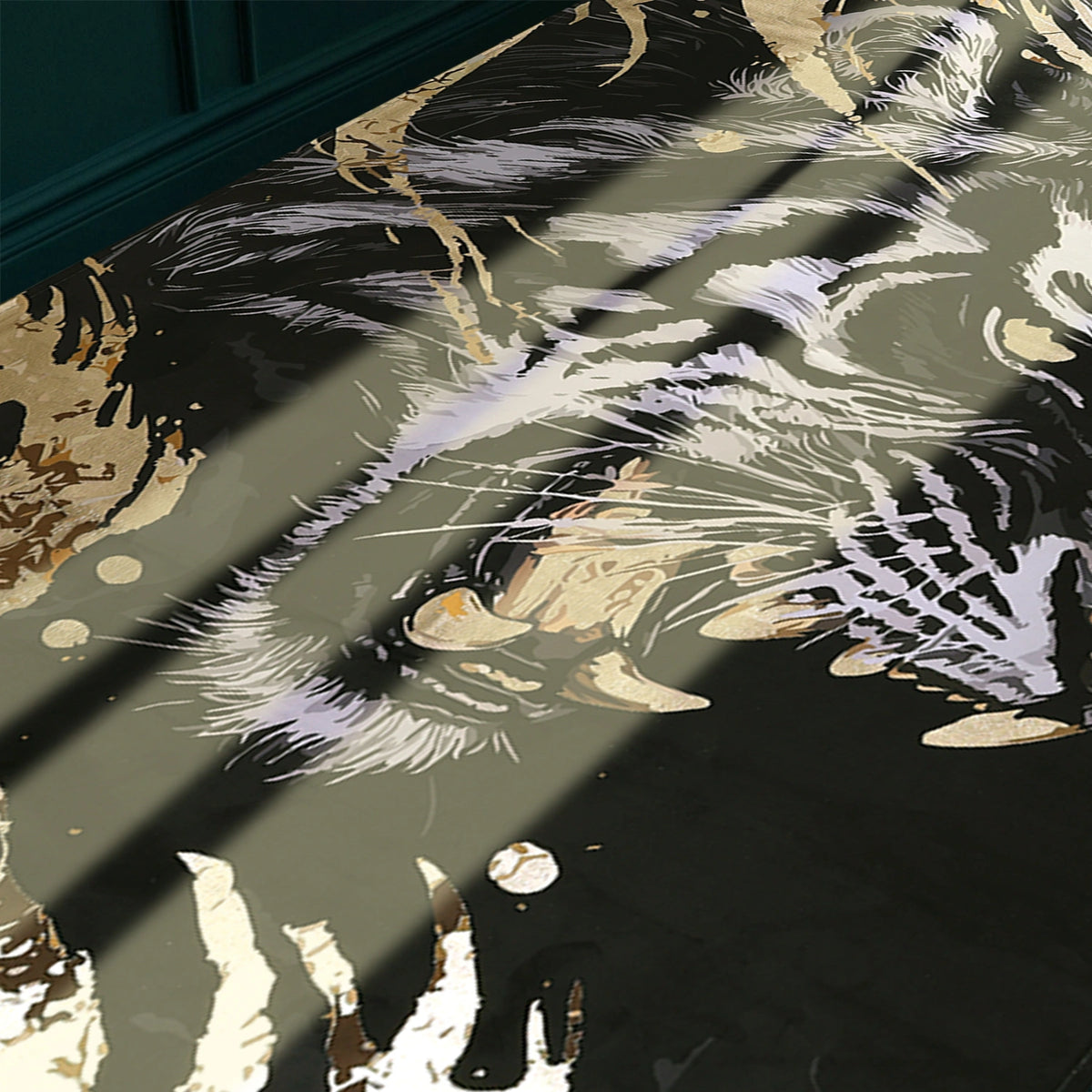Golden Shadow Tiger Carpet