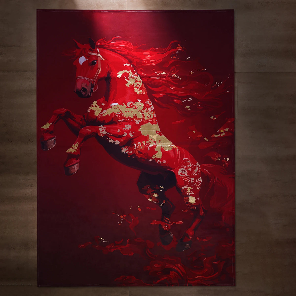Crimson Thunder Horse Carpet