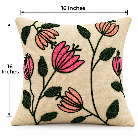 Blush Botanical Bloom Cushion Cover
