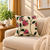 Blush Botanical Bloom Cushion Cover