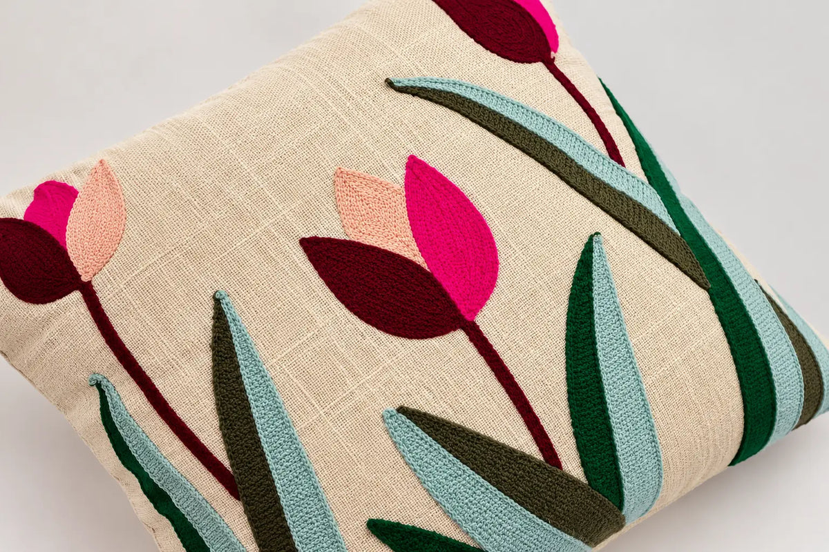 Blooming Tulip Cushion Cover