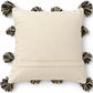 Monochrome Diamond Tassel Cushion Cover