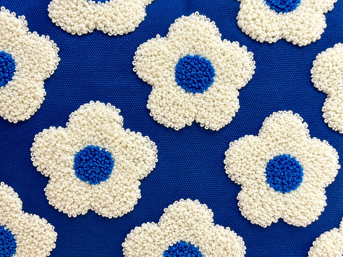 Blue Meadow Bloom Cushion Cover