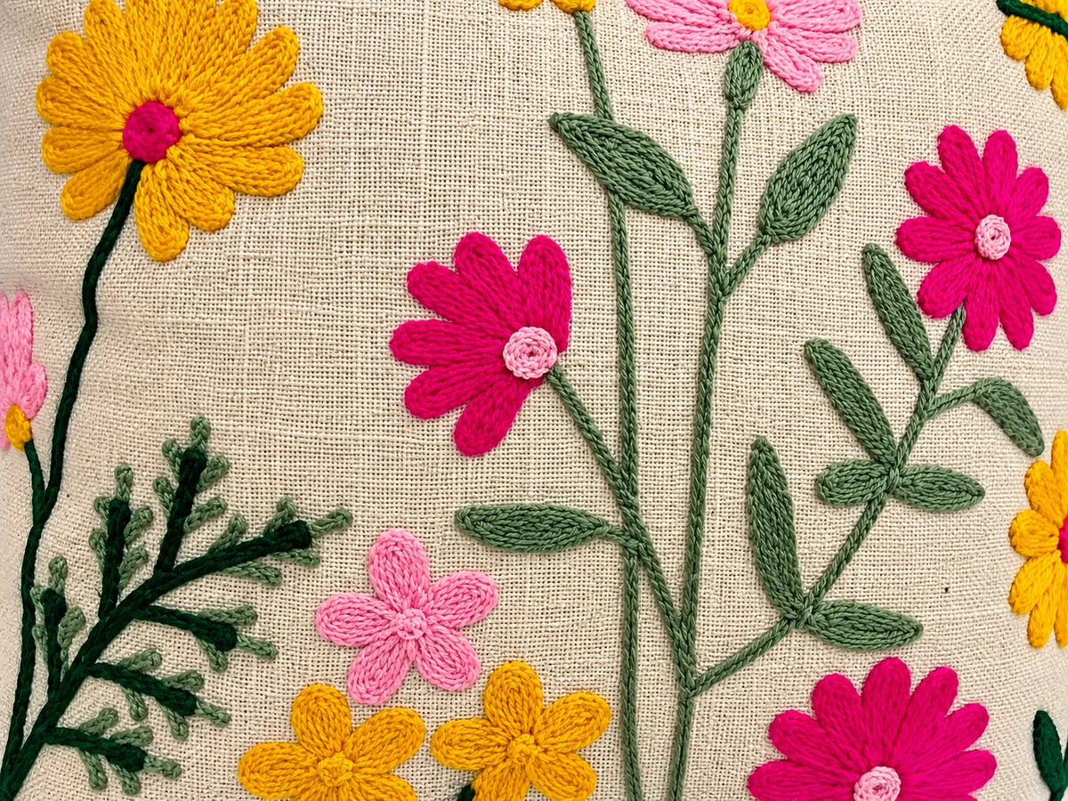Meadow Bloom Tassel Cushion Cover