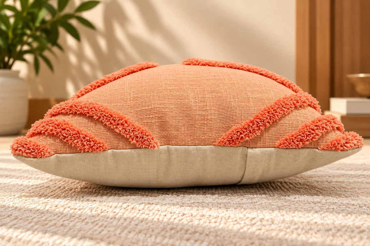 Coral Chevron Cushion Cover