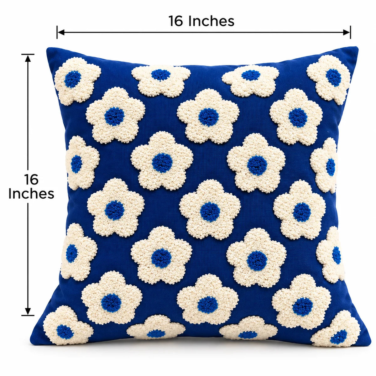 Blue Meadow Bloom Cushion Cover