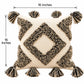 Monochrome Diamond Tassel Cushion Cover