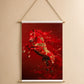 Royal Crimson Horse – Wall Hanging
