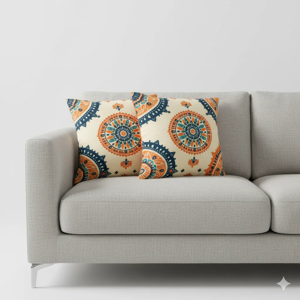 Heritage Mandala Medallion Cushion Covers
