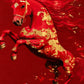 Royal Crimson Horse – Wall Hanging