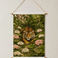 Tiger in the Lotus Garden - Wall Hanging