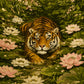 Tiger in the Lotus Garden - Wall Hanging