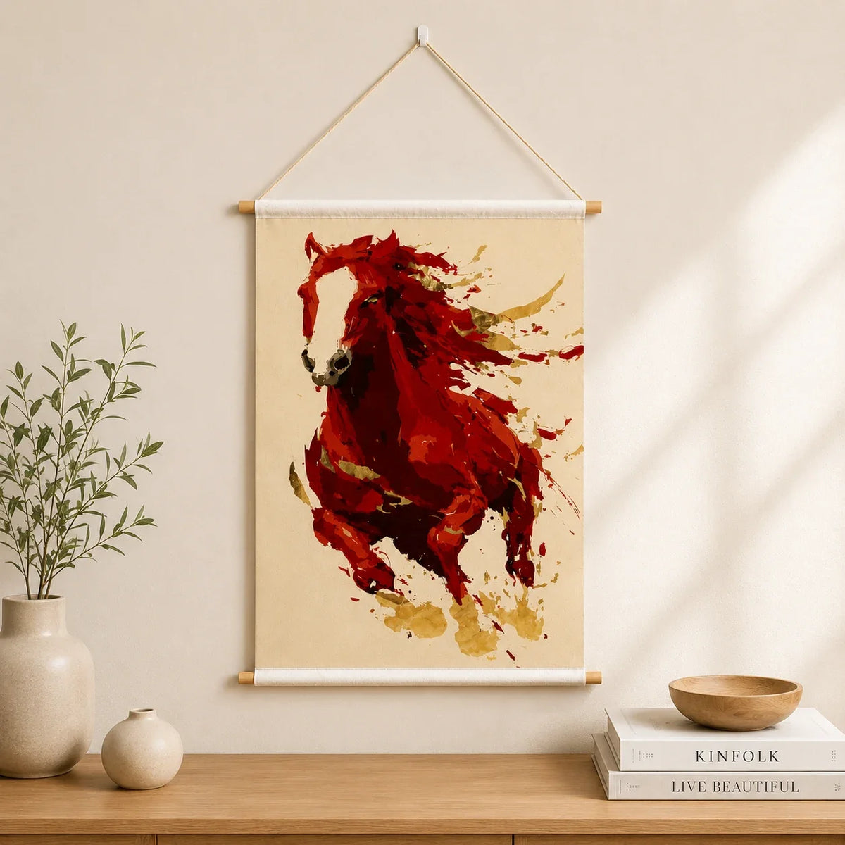Red Thunder – Horse Wall Hanging