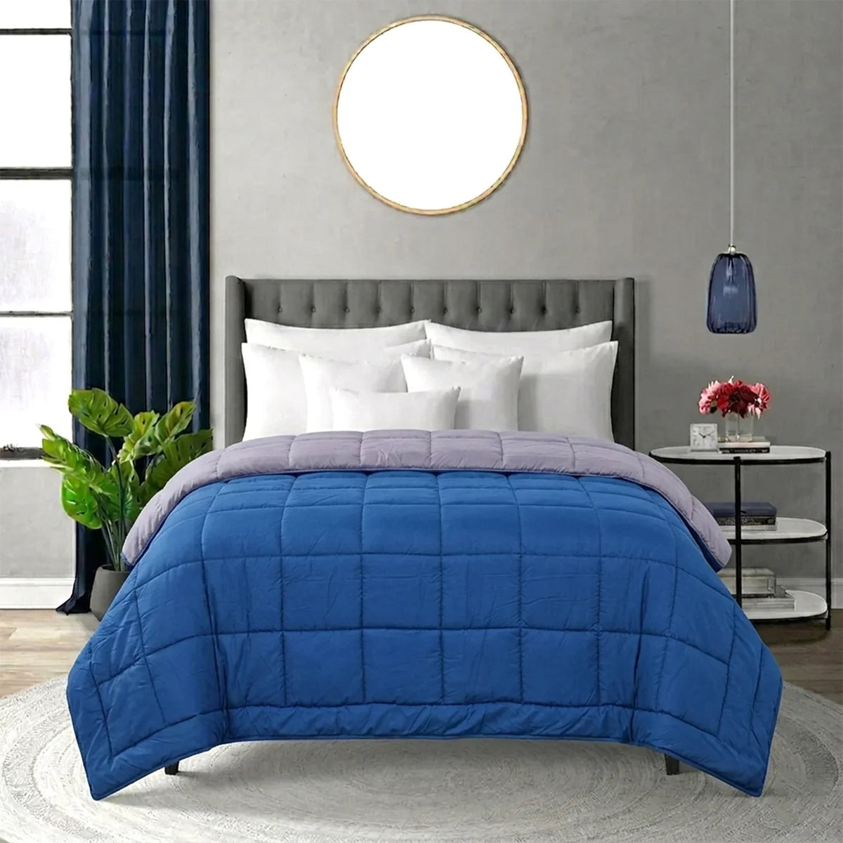 Cozy Light Blue Comforter – (Queen Size)