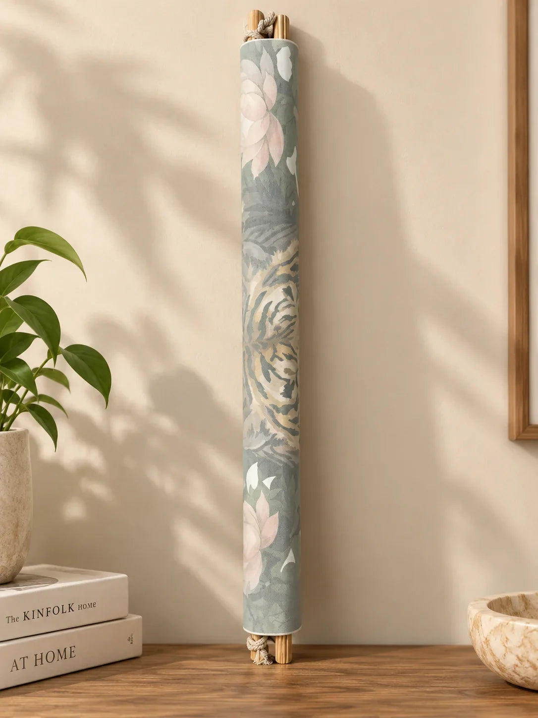 Tiger in the Lotus Garden - Wall Hanging