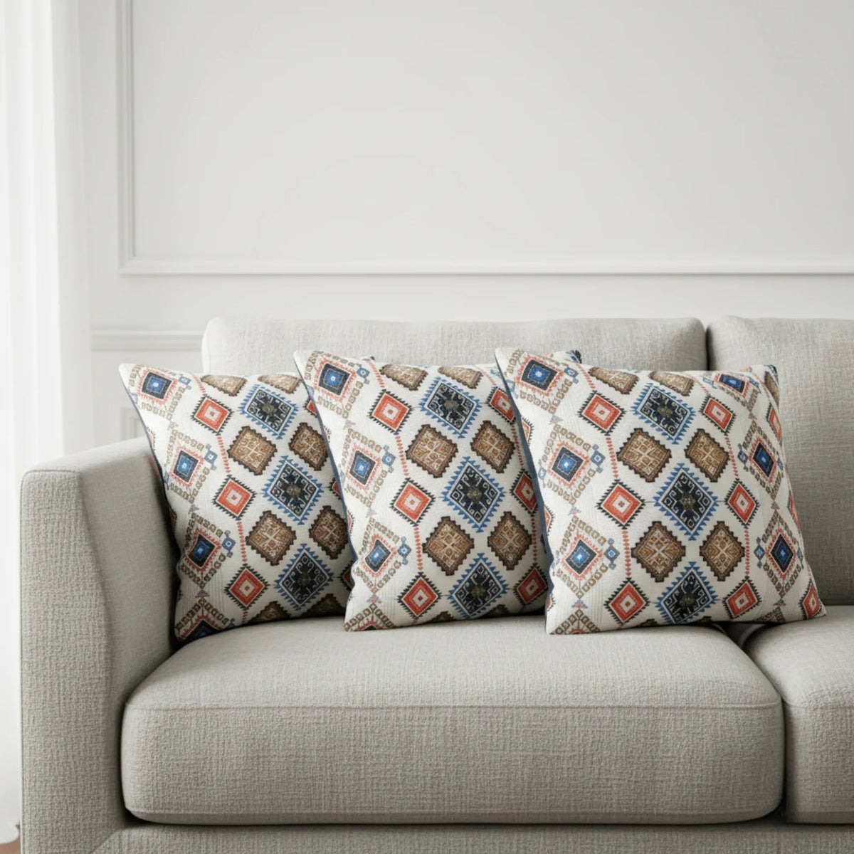 Ethnic Geo Diamond Pattern Cushion Covers