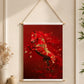 Royal Crimson Horse – Wall Hanging
