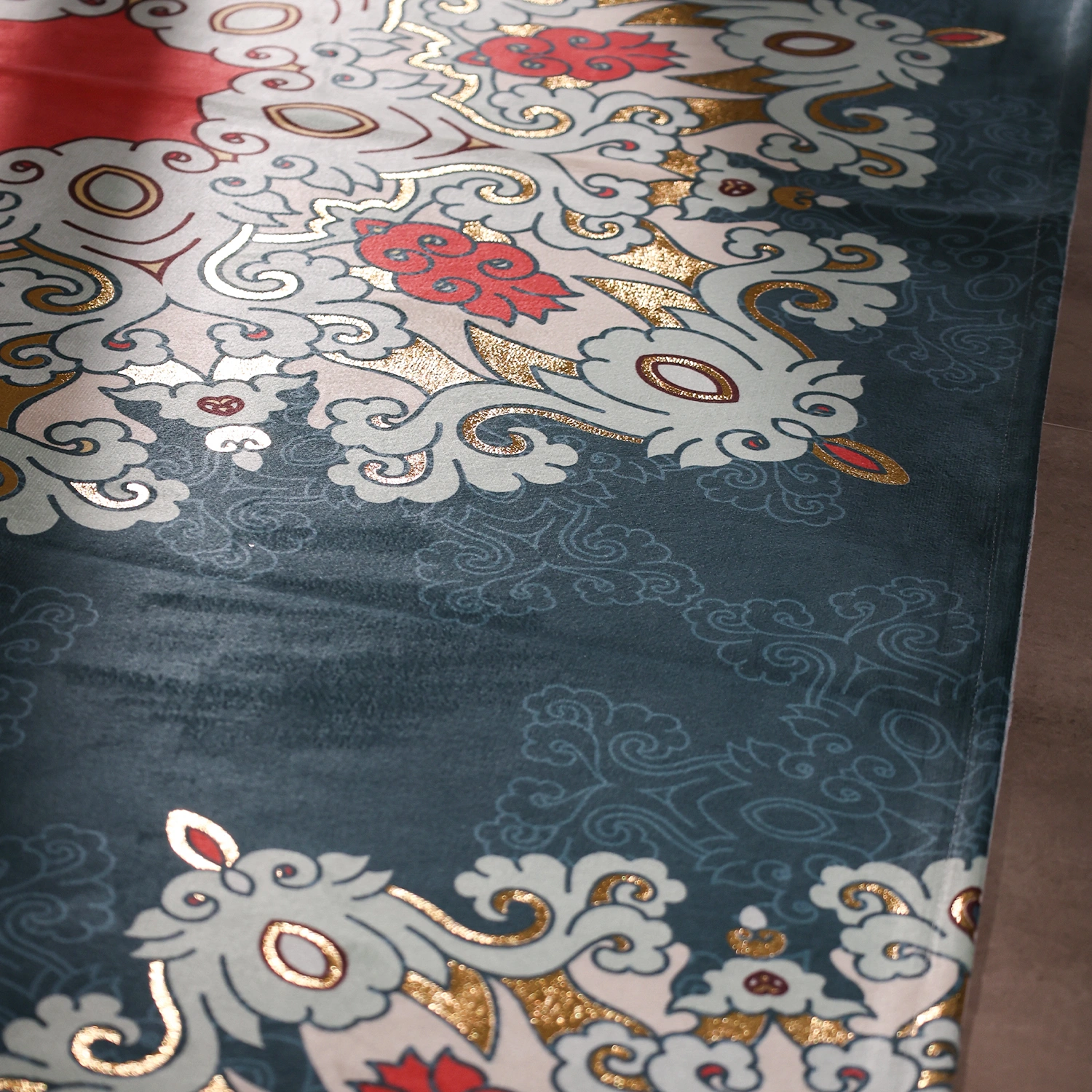 Blue Majesty Printed Carpet | Soft Chenille | Anti-Skid - Image 3
