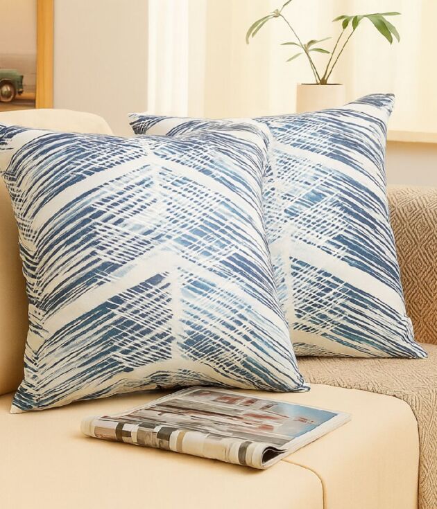 Abstract crossline pattern cushion covers