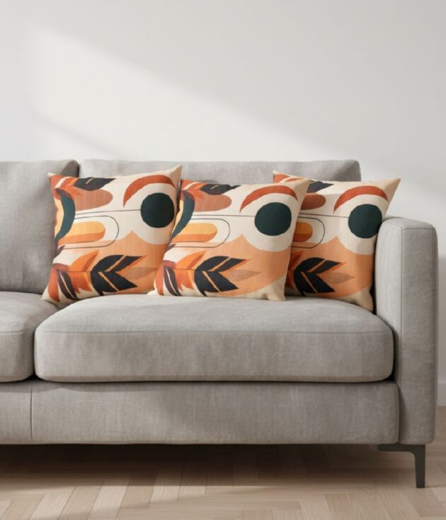 abstract leaves cushion covers