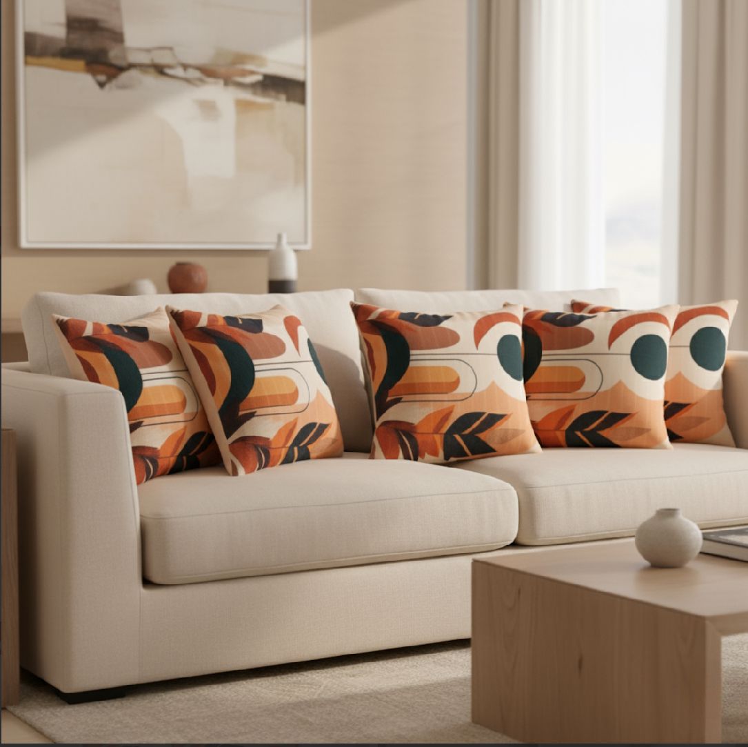 abstract leaves cushion covers