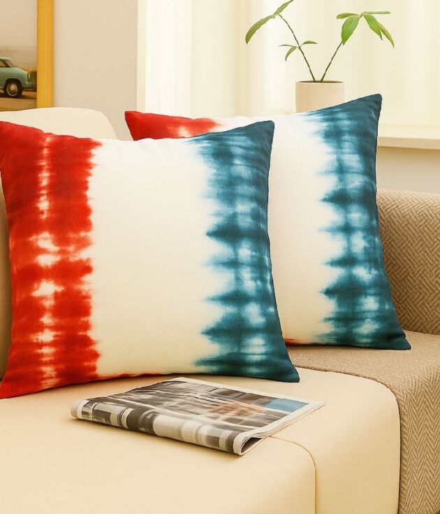 Indigo Sunset Tie-Dye Cushion Covers