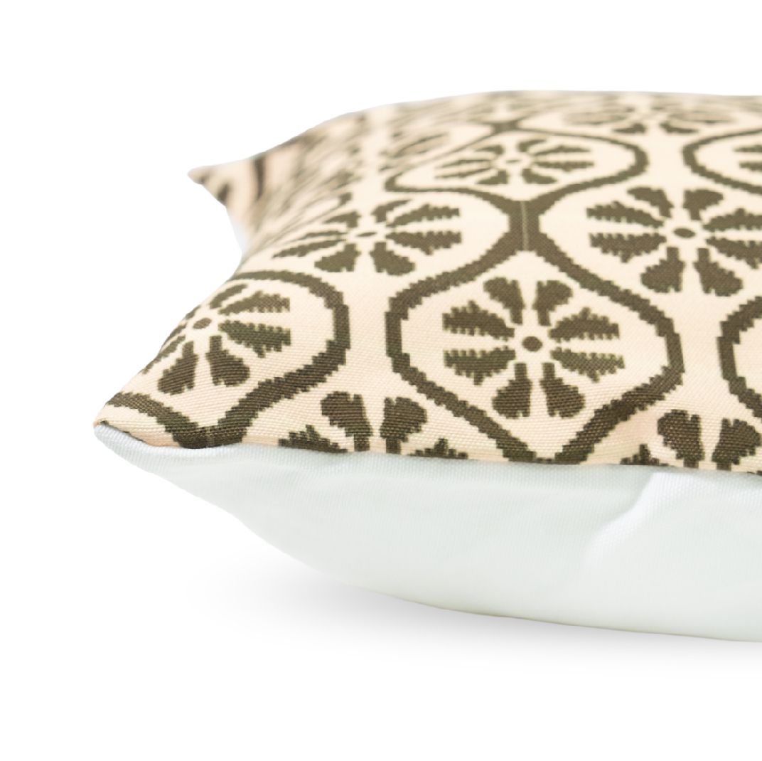 Olive Medallion Trellis Cushion Covers