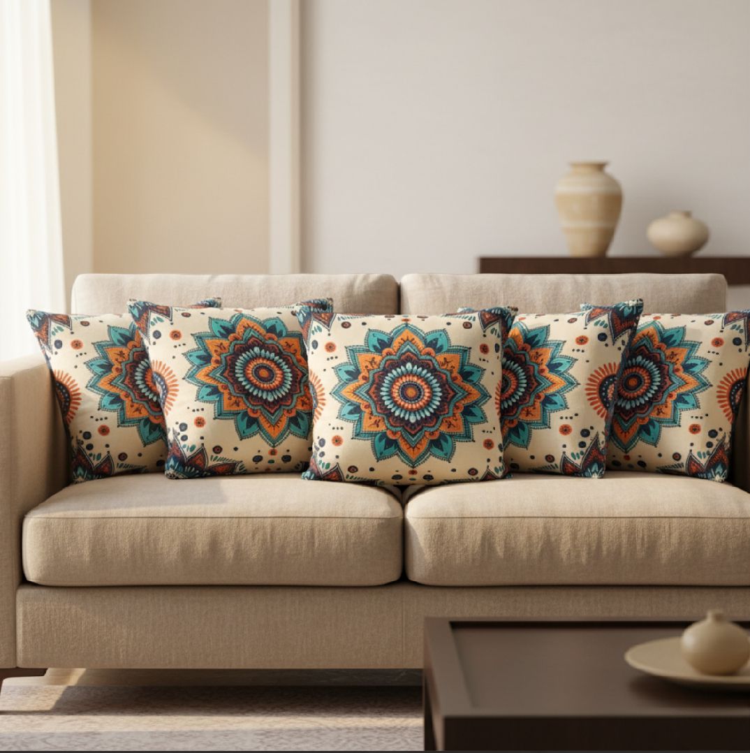 Royal Mandala Bloom Cushion Covers