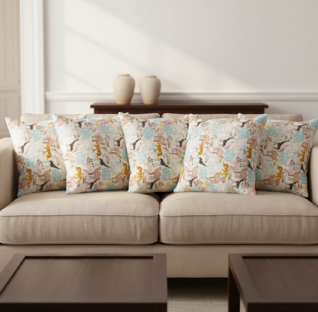 Safari Animal Printed Cushion Covers