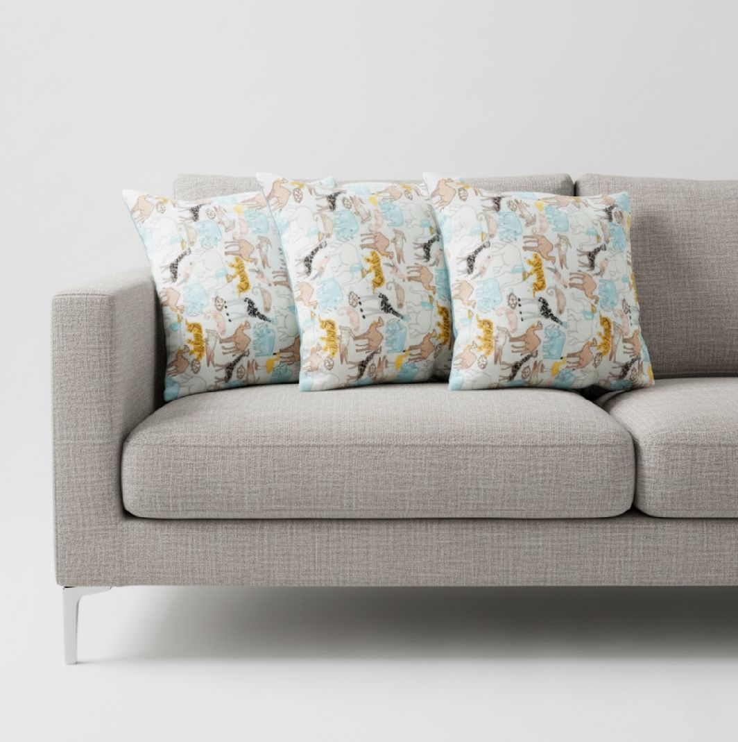 Safari Animal Printed Cushion Covers