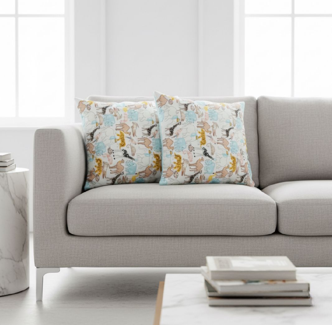 Safari Animal Printed Cushion Covers