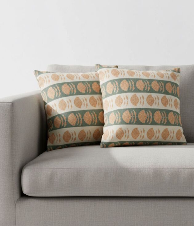 Sage Bloom Stripe Cushion Covers