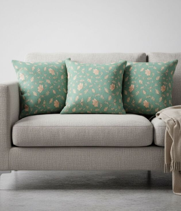 Sage Vine Floral Cushion Covers