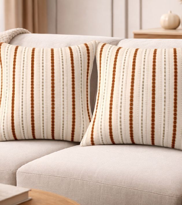 Terra Stripe Cushion Covers