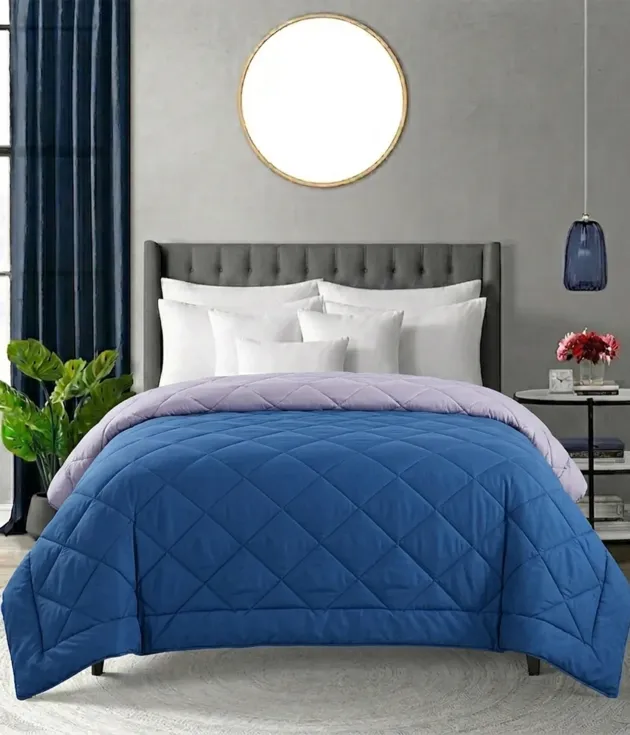 Cozy Light Blue Comforter - Ultra Soft Microfiber Quilt (Queen Size)