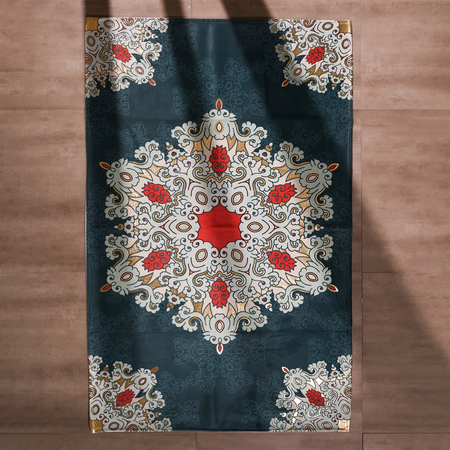 Blue Majesty Printed Carpet | Soft Chenille | Anti-Skid
